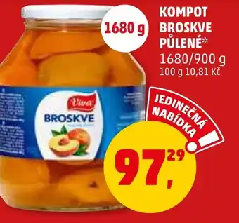 Penny Market KOMPOT BROSKVE PŮLENÉ nabídka