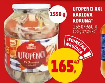 Penny Market UTOPENCI XXL KARLOVA KORUNA nabídka