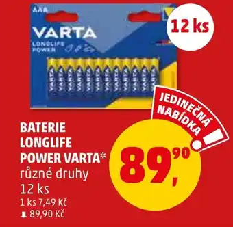 Penny Market BATERIE LONGLIFE POWER VARTA nabídka