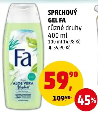 Penny Market SPRCHOVÝ GEL FA nabídka