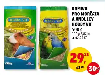 Penny Market KRMIVO PRO MORČATA A ANDULKY HOBBY VIT 500 g nabídka