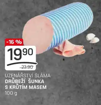 Flop UZENÁŘSTVÍ SLÁMA DRŮBEŽÍ ŠUNKA S KRŮTÍM MASEM 100 g nabídka