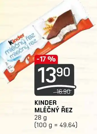 Flop KINDER MLÉČNÝ ŘEZ 28 g nabídka