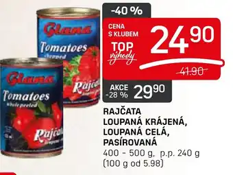 Flop RAJČATA LOUPANÁ KRÁJENÁ, LOUPANÁ CELÁ, PASÍROVANÁ nabídka