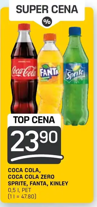 Flop COCA COLA, COCA COLA ZERO SPRITE, FANTA, KINLEY 0.5 l. nabídka