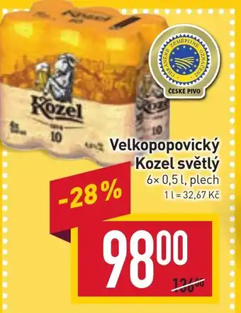 Billa Velkopopovický Kozel světlý nabídka