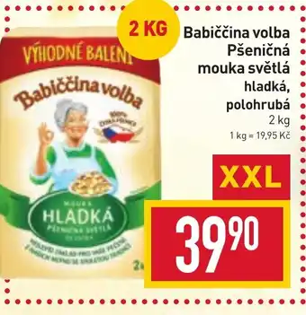 Billa Babiččina volba Pšeničná mouka světlá hladká, polohrubá 2 kg nabídka