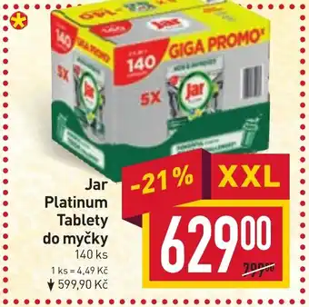 Billa Jar Platinum Tablety do myčky 140 ks nabídka