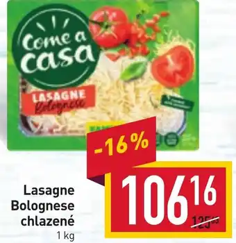 Billa Lasagne Bolognese chlazené nabídka