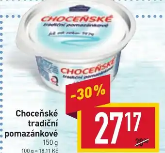 Billa Choceňské tradiční pomazánkové nabídka
