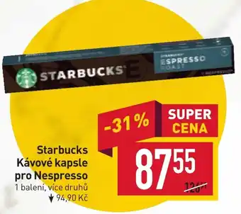 Billa Starbucks Kávové kapsle pro Nespresso nabídka