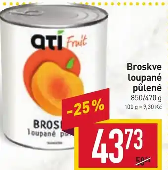 Billa Broskve loupané půlené nabídka