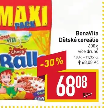 Billa BonaVita Dětské cereálie nabídka