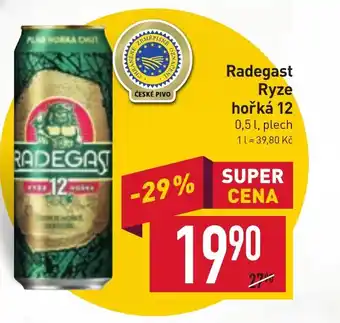 Billa Radegast Ryze hořká 12 0,5 L nabídka