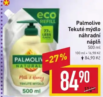 Billa Palmolive Tekuté mýdlo náhradní náplň nabídka