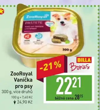 Billa ZooRoyal Vanička pro psy nabídka
