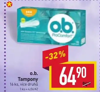 Billa o.b. Tampony nabídka