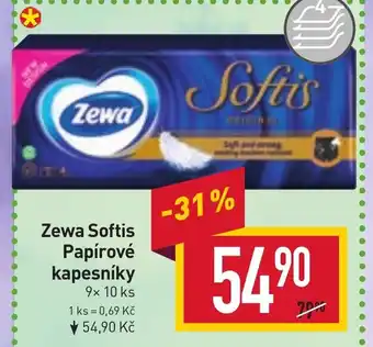 Billa Zewa Softis Papírové kapesníky nabídka