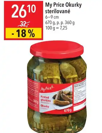 Globus My Price Okurky sterilované 6-9 cm nabídka