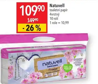 Globus Natuvell toaletní papír 4vrstvý 10 rolí nabídka