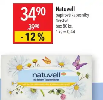 Globus Natuvell papírové kapesníky 4vrstvé box 80 ks nabídka