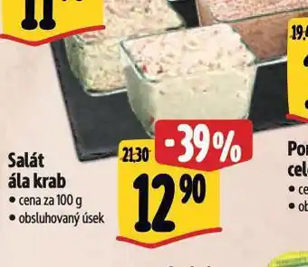 Albert Salát á la krab nabídka