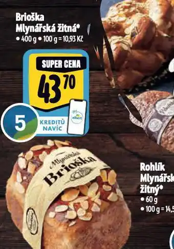 Albert Brioška mlynářská žitná nabídka