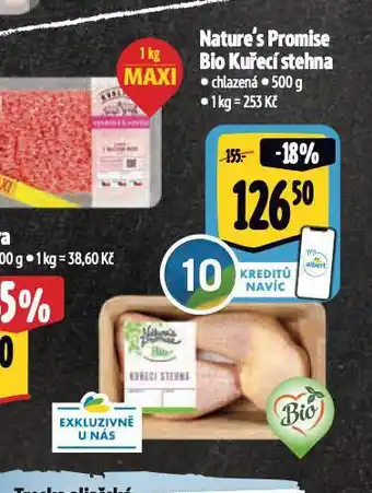 Albert Bio kuřecí stehna nabídka