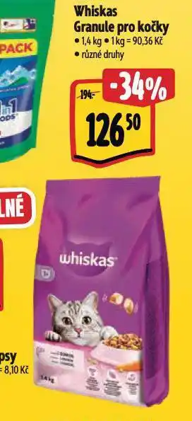 Albert Whiskas granule pro kočky nabídka
