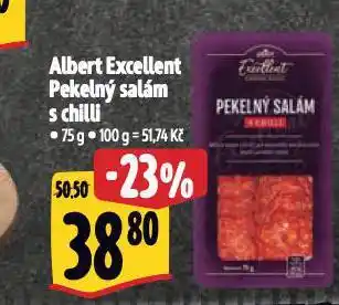 Albert Pekelný salám s chilli nabídka