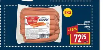 Billa Clever jemné kuřecí párky nabídka