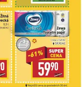 Billa Zewa deluxe toaletní papír nabídka