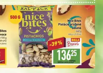 Billa Nice bites pistácie pražené solené nabídka