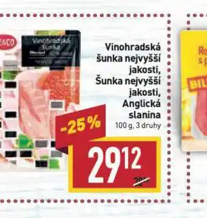 Billa Vinohradská šunka nejvyšší jakosti nabídka