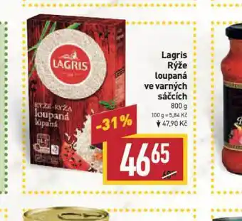 Billa Lagris rýže loupaná ve varných sáčcích nabídka