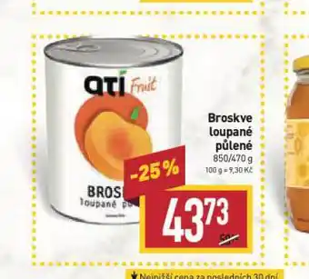 Billa Broskve loupané půlené nabídka