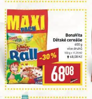 Billa Bonavita dětské cereálie nabídka