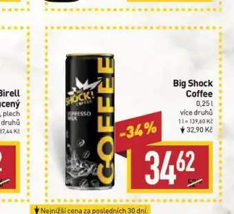 Billa Big shock coffee nabídka
