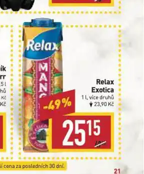 Billa Relax exotica nabídka