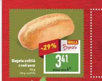 Billa Bageta světlá nabídka