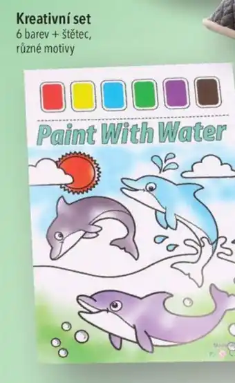 Kreativní set 6 barev + štětec, různé motivy