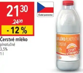 Globus Čerstvé mléko plnotučné 3,5% 1L nabídka