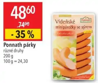 Globus Ponnath párky nabídka