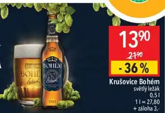 Globus Krušovice Bohém světlý ležák 0,5L nabídka