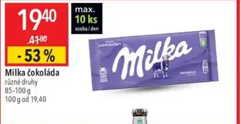 Globus Milka čokoláda nabídka