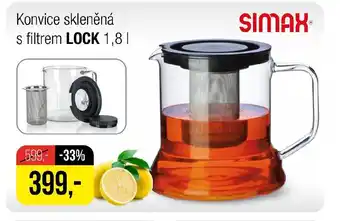 BANQUET Konvice skleněná s filtrem LOCK 1,8L nabídka