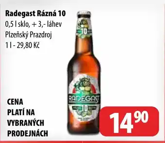 Partner Maloobchodní síť Radegast Rázná 10 nabídka