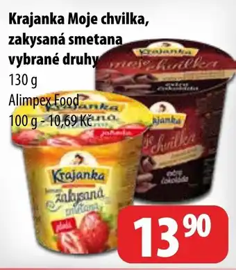 Partner Maloobchodní síť Krajanka Moje chvilka, zakysaná smetana vybrané druhy nabídka