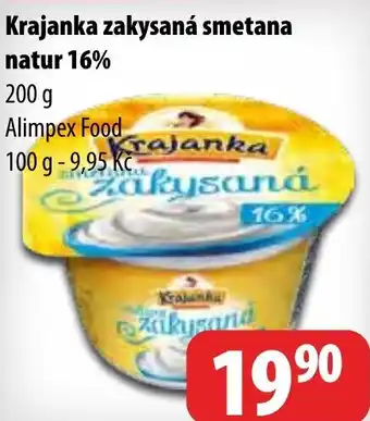 Partner Maloobchodní síť Krajanka zakysaná smetana natur 16% nabídka