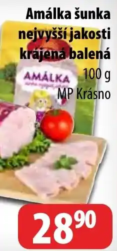 Partner Maloobchodní síť Amálka šunka nejvyšší jakosti krájená balená nabídka